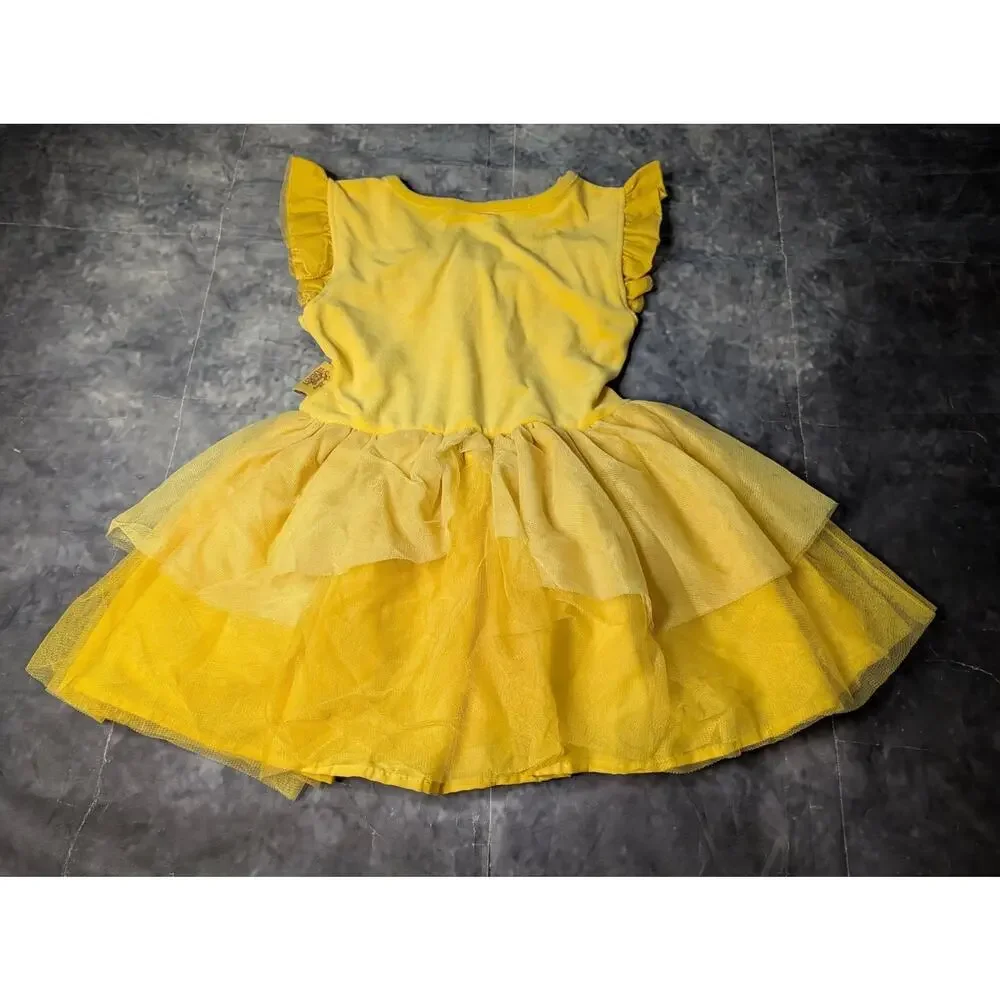 Disney Girls Belle Beauty & The Beast Halloween Costume Cosplay Dress Size 6